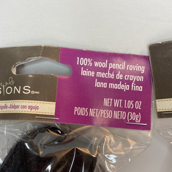 Dimensions Feltworks 100% Wool Pencil Roving Black Felt Needle Felting Crafts - Picture 3 of 13